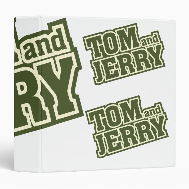 Tom and Jerry Logo 3 Ring Binder (Front/Spine)