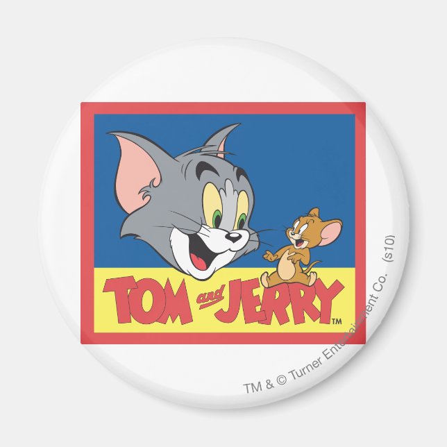 Tom And Jerry Logo Flat Magnet (Front)