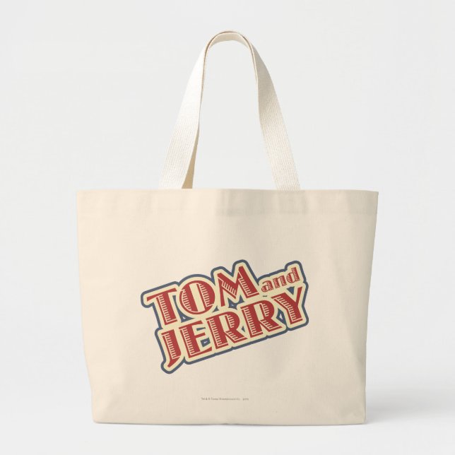 Tom and Jerry Logo Large Tote Bag (Front)