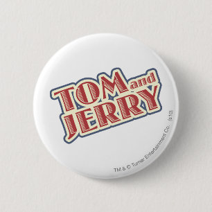 Tom and Jerry Logo Pinback Button
