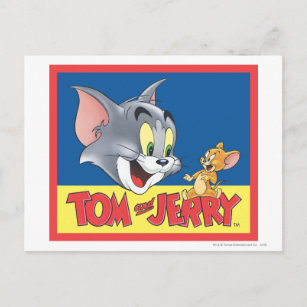 TOM & JERRY  CARTOON SCENE ON POSTCARD-TOM WAITING-4"X6" #10* 