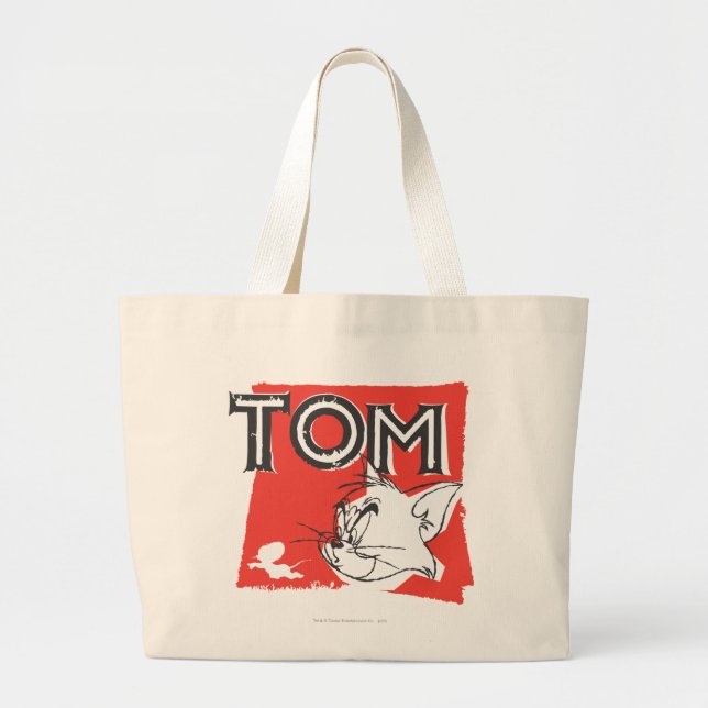 Tom and Jerry Mad Cat Large Tote Bag (Front)