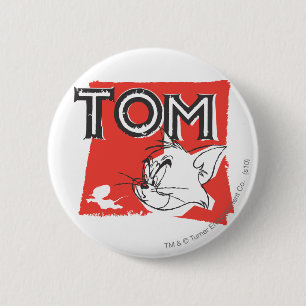 Tom and Jerry Mad Cat Pinback Button