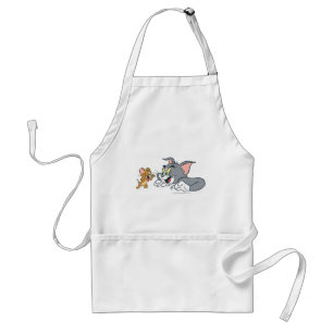 Tom and Jerry Make Faces Adult Apron