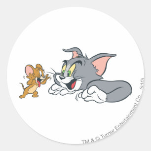 Tom and Jerry Make Faces Classic Round Sticker