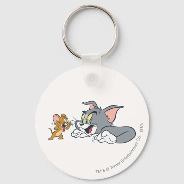 Tom and Jerry Make Faces Keychain (Front)