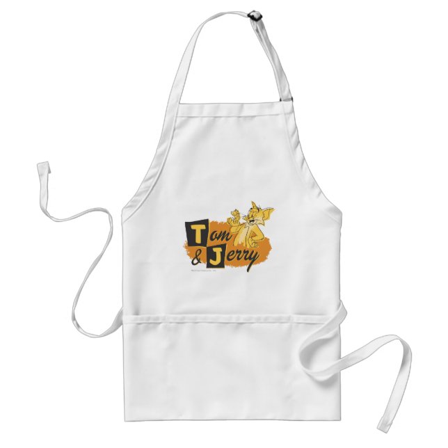 Tom and Jerry Mouse In Paw Logo Adult Apron (Front)