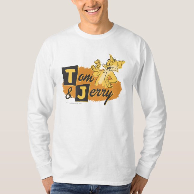 Tom and Jerry Mouse In Paw Logo T-Shirt (Front)