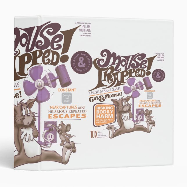 Tom and Jerry Mouse Trapped 3 Ring Binder (Front/Spine)