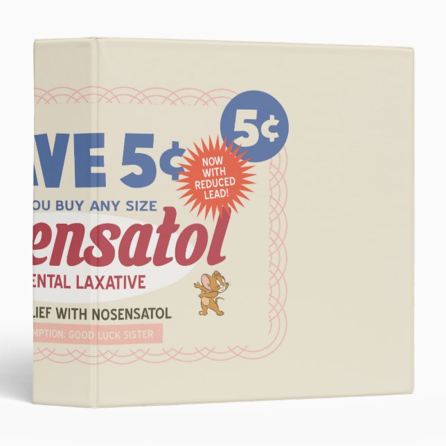 Tom And Jerry Nosensatol Coupon 3 Ring Binder (Front/Spine)