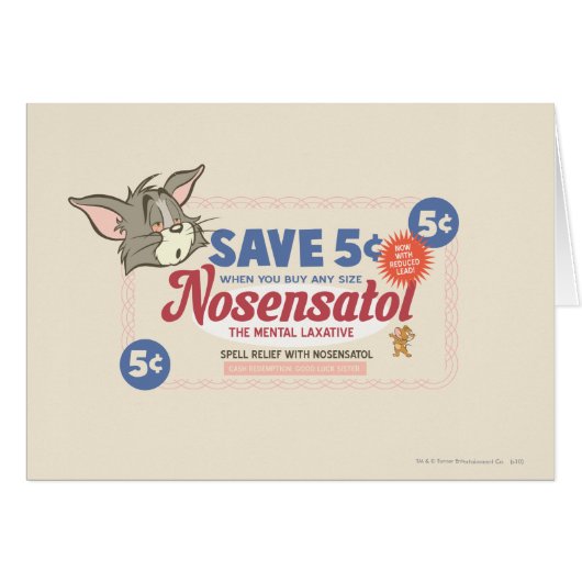 Tom And Jerry Nosensatol Coupon Cards (Front Horizontal)