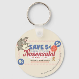 Tom And Jerry Nosensatol Coupon Keychain