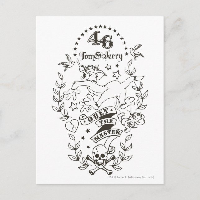 Tom and Jerry Obey The Master 1 Postcard (Front)