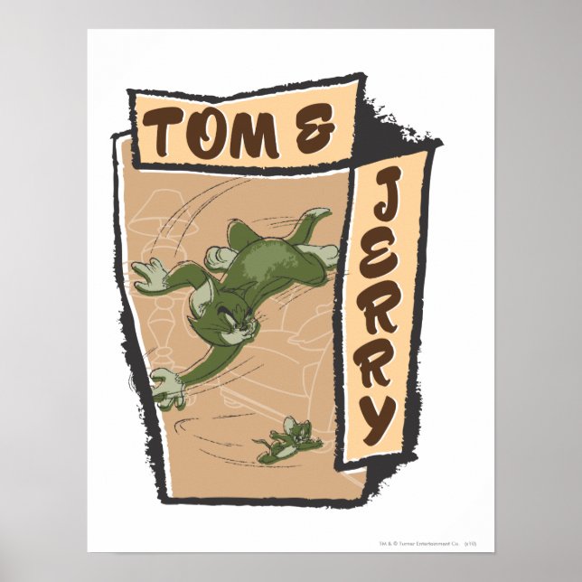 Tom and Jerry On A Tan Couch Poster (Front)