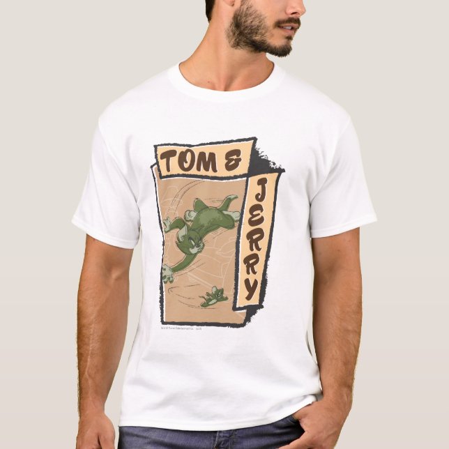 Tom and Jerry On A Tan Couch T-Shirt (Front)