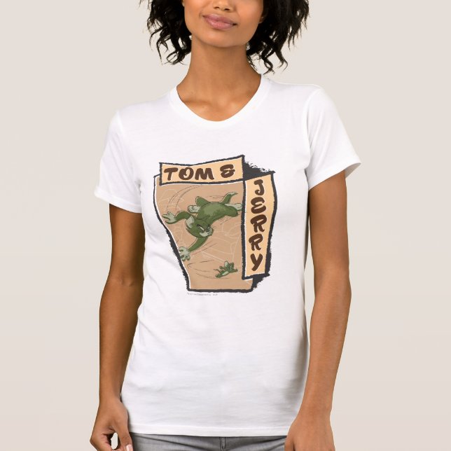 Tom and Jerry On A Tan Couch T-Shirt (Front)
