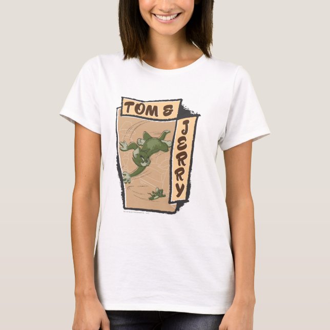 Tom and Jerry On A Tan Couch T-Shirt (Front)