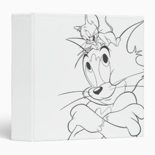 Tom and Jerry On Head 3 Ring Binder