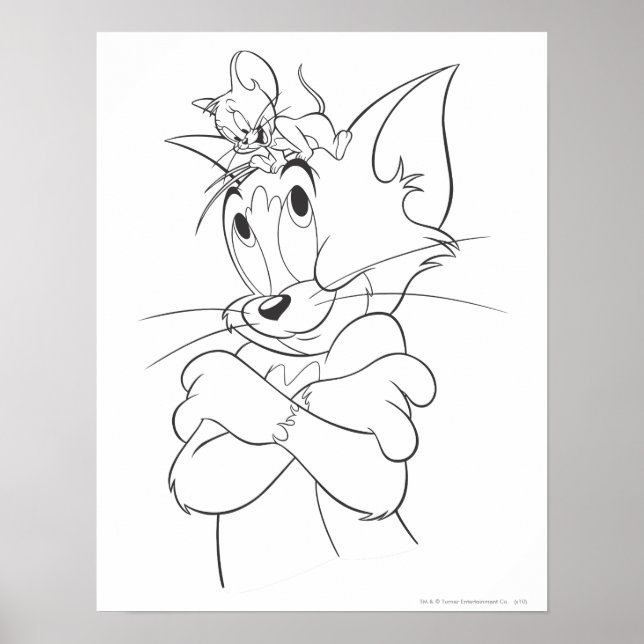 Tom and Jerry On Head Poster (Front)