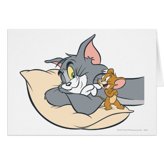Tom and Jerry On Pillow Cards (Front Horizontal)