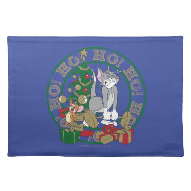 Tom and Jerry Opening Presents Cloth Placemat (Front)