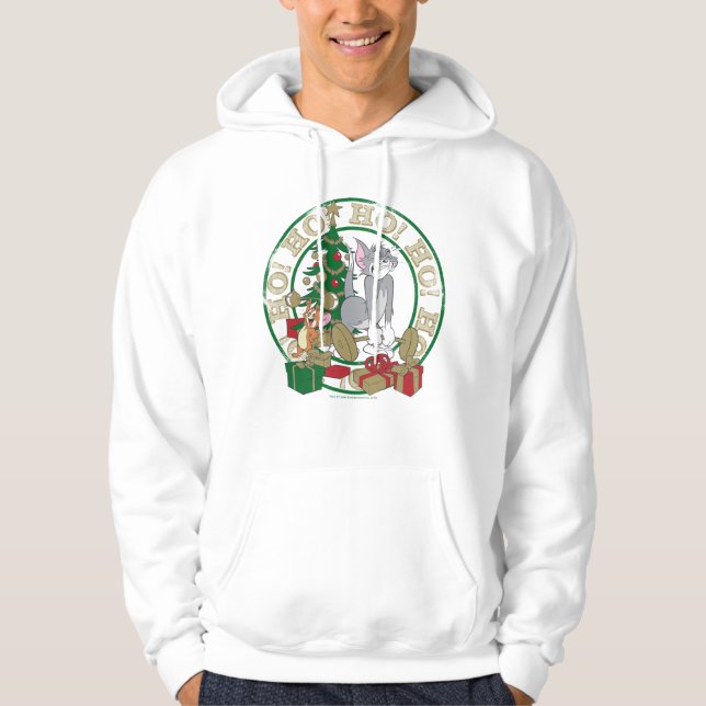 Tom and Jerry Opening Presents Hoodie (Front)