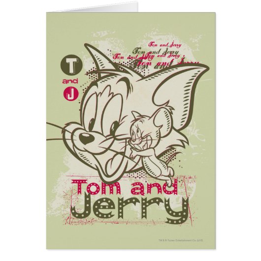 Tom and Jerry Pink and Green Cards (Front)