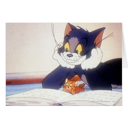 Tom And Jerry Read a Book Cards (Front Horizontal)