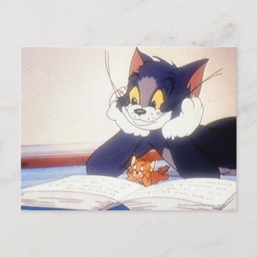 Tom And Jerry Read a Book Postcard