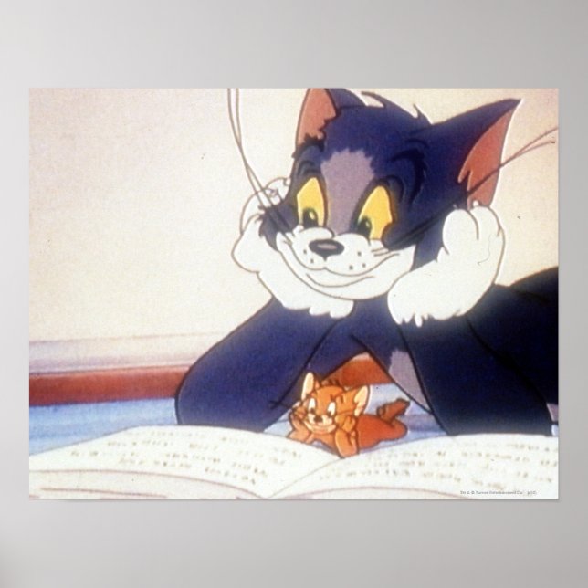 Tom And Jerry Read a Book Poster (Front)