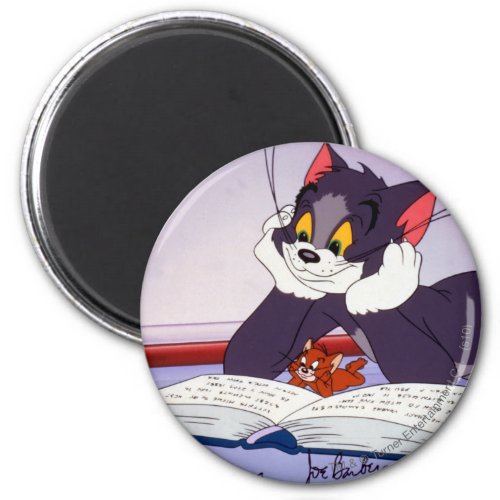 Tom And Jerry Reading Book Autographed Magnet