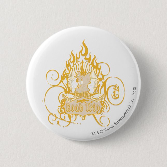 Tom and Jerry Road Trip Button (Front)