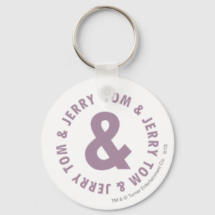 Tom and Jerry Round Logo 10 Keychain
