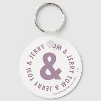 Tom and Jerry Round Logo 10 Keychain