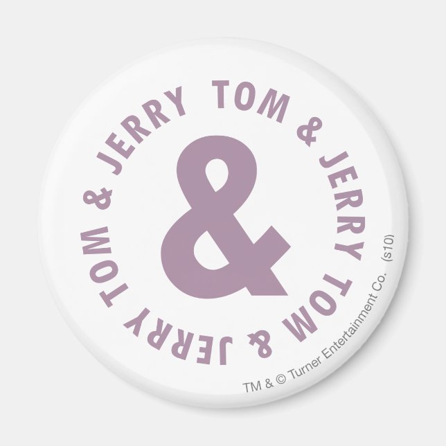 Tom and Jerry Round Logo 10 Magnet (Front)