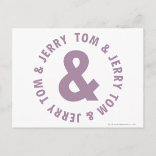 Tom and Jerry Round Logo 10 Postcard