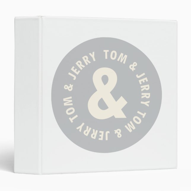 Tom and Jerry Round Logo 1 3 Ring Binder (Front/Spine)