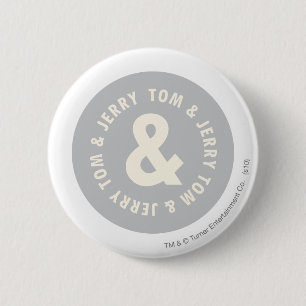 Tom and Jerry Round Logo 1 Button