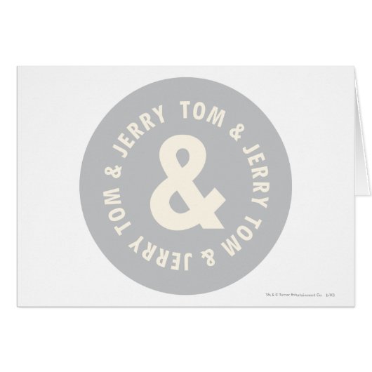 Tom and Jerry Round Logo 1 Cards (Front Horizontal)