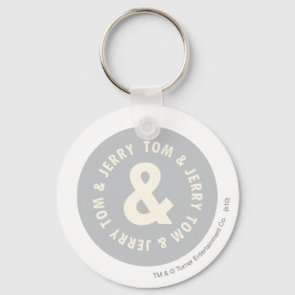Tom and Jerry Round Logo 1 Keychain