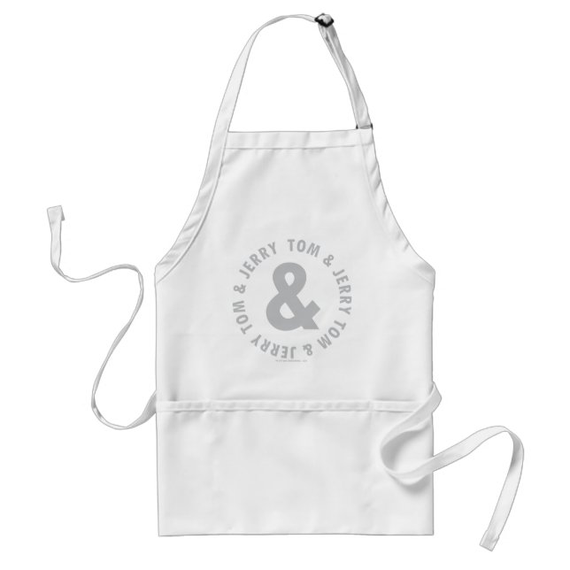 Tom and Jerry Round Logo 2 Adult Apron (Front)