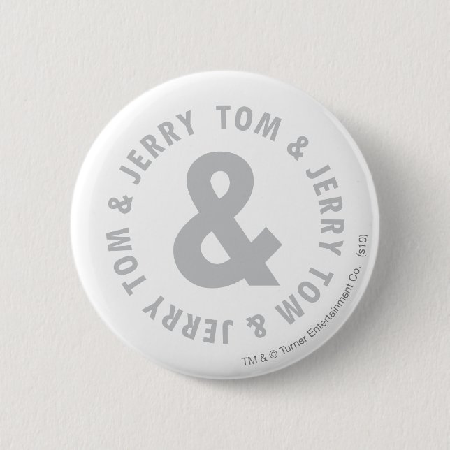 Tom and Jerry Round Logo 2 Button (Front)