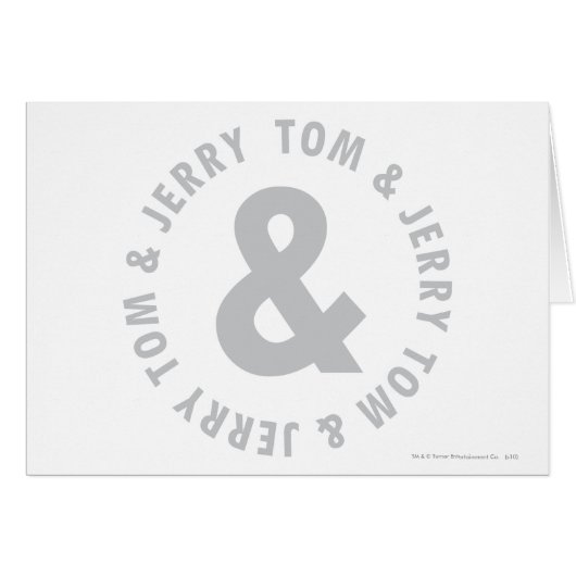 Tom and Jerry Round Logo 2 Cards (Front Horizontal)