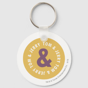 Tom and Jerry Round Logo 3 Keychain