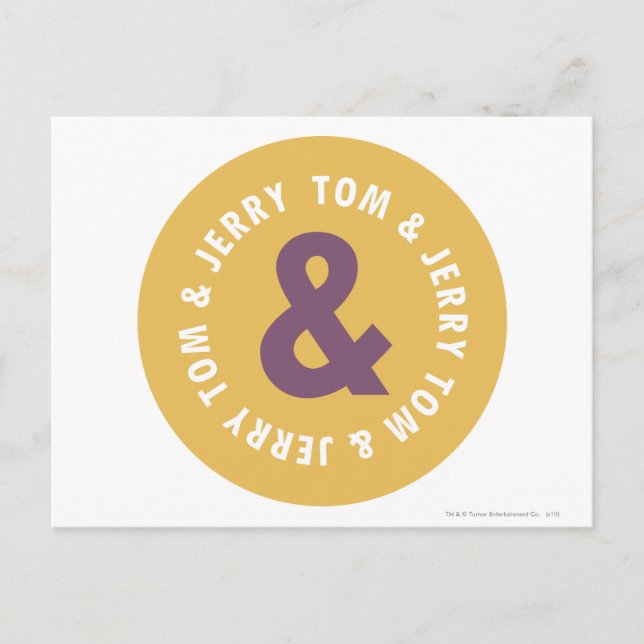 Tom and Jerry Round Logo 3 Postcard (Front)