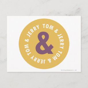 Tom and Jerry Round Logo 3 Postcard