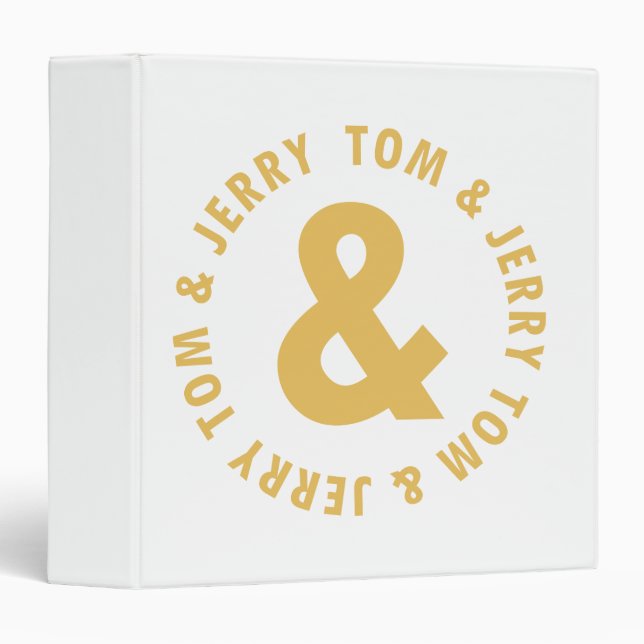 Tom and Jerry Round Logo 4 3 Ring Binder (Front/Spine)