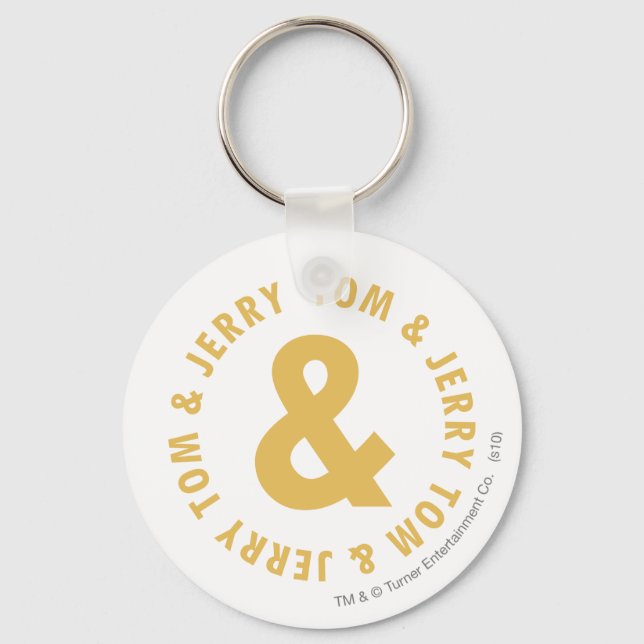 Tom and Jerry Round Logo 4 Keychain (Front)