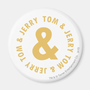 Tom and Jerry Round Logo 4 Magnet