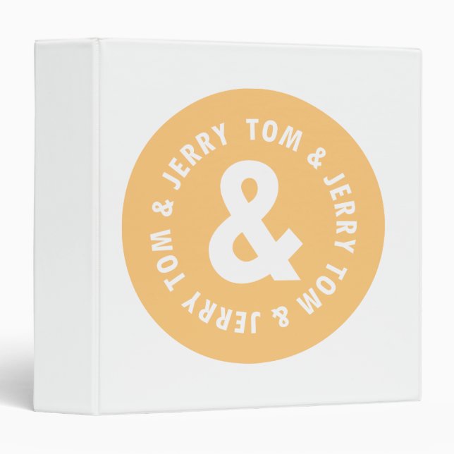 Tom and Jerry Round Logo 5 3 Ring Binder (Front/Spine)
